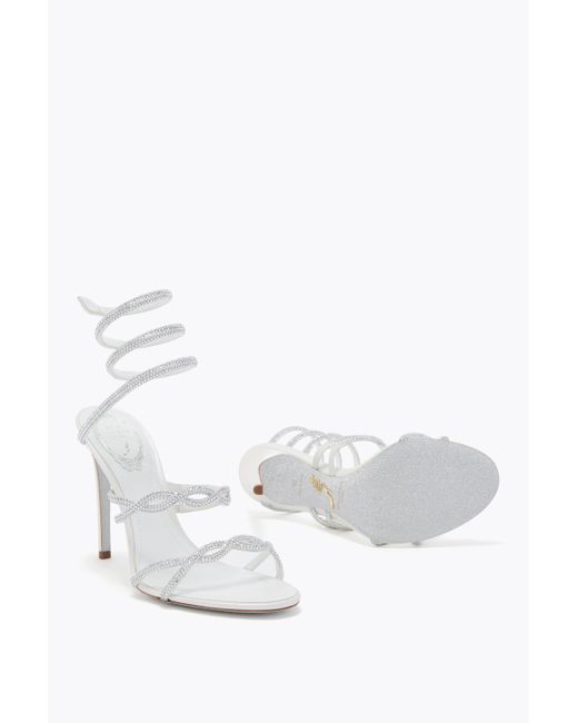 Rene Caovilla White Braid Cleo Ivory Sandal 105