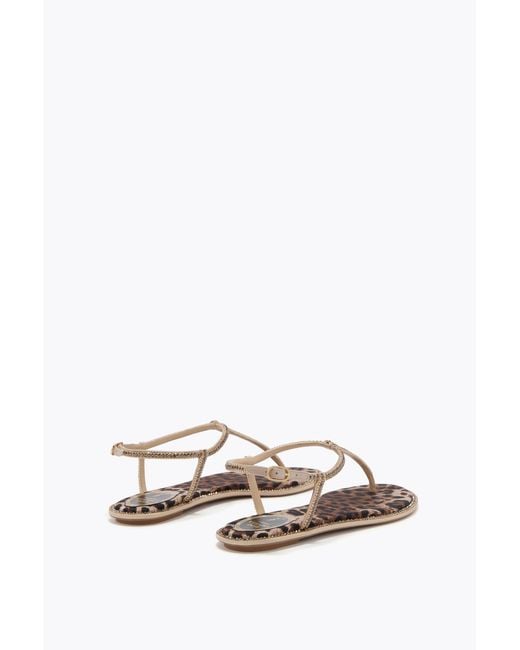 Rene Caovilla White Diana Animalier Sandal With Crystals 10
