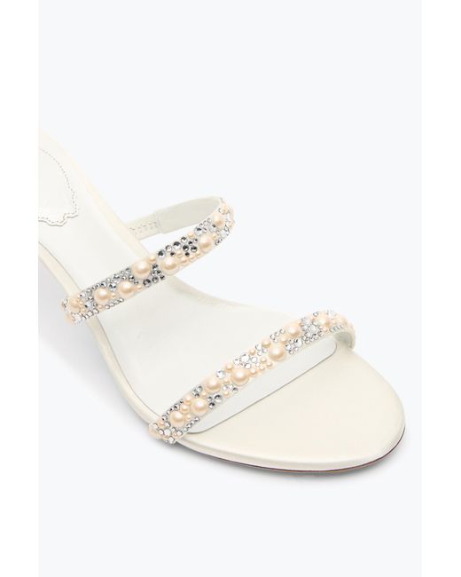 Rene Caovilla White Pearl Mule 60