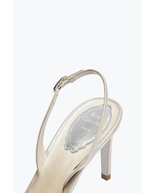 Rene Caovilla White Slingbacks Cinderella