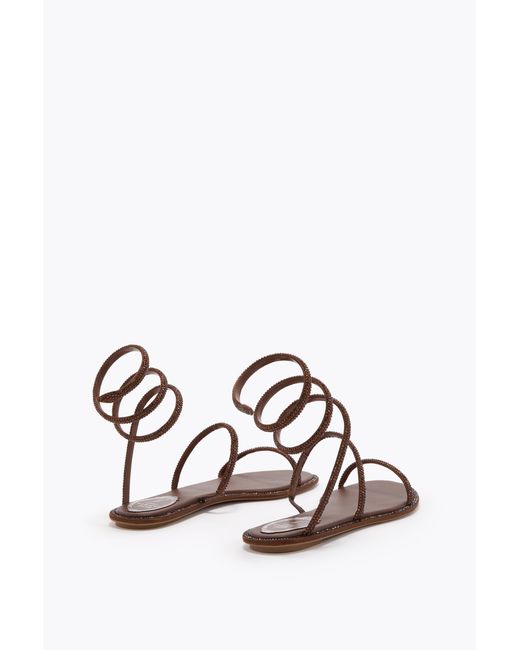 Rene Caovilla White Cleo Flat Sandal 10