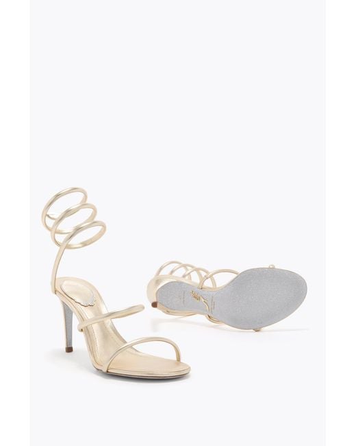 Rene Caovilla White Cleo Lemon Sandal 105