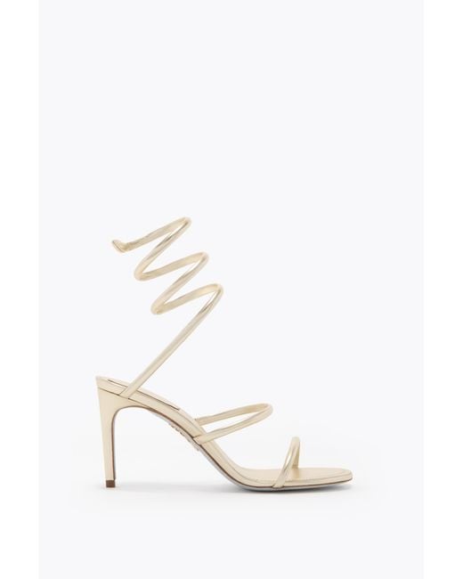 Rene Caovilla White Cleo Lemon Sandal 105
