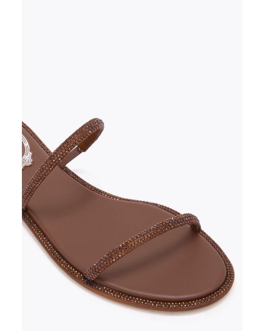 Rene Caovilla White Cleo Flat Sandal 10