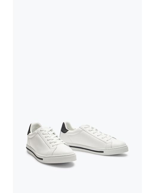 Sneaker Xtra Blanc Et Noir Avec Cristaux 15 Rene Caovilla en coloris White
