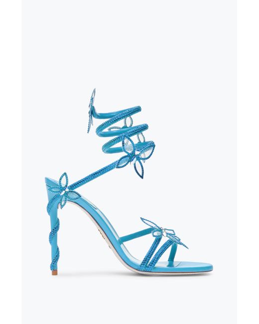 Rene Caovilla Blue Margot Butterfly Sandal 105