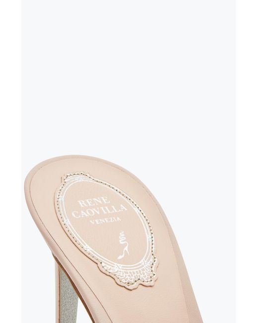 Rene Caovilla White Roxanne Slider Sandal 80