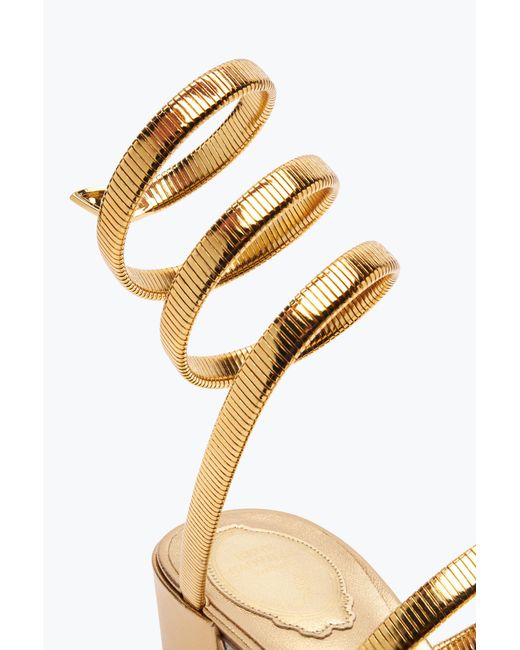 Rene Caovilla Juniper Metallic Sandal 40