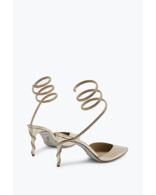 Rene Caovilla White Margot Pump 80