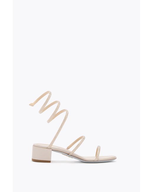 Rene Caovilla White Sandalo Cleo Oro 40