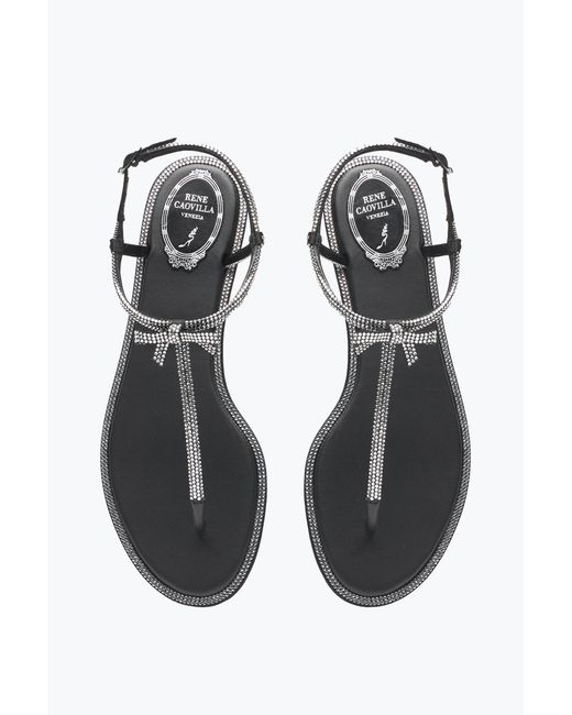 Rene Caovilla White Caterina Thong Sandal 10