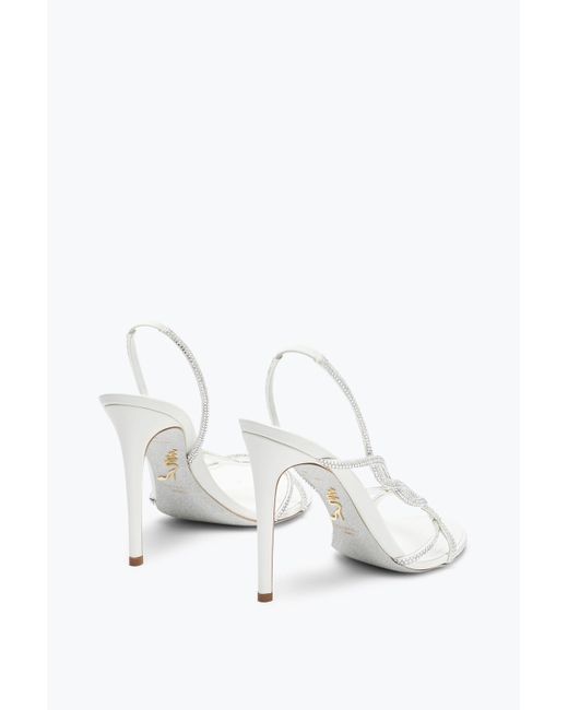 Rene Caovilla White Braid Ivory Sandal 105