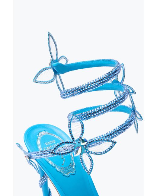 Rene Caovilla Blue Margot Butterfly Sandal 105