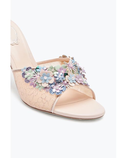 Rene Caovilla White Roxanne Slider Sandal 80