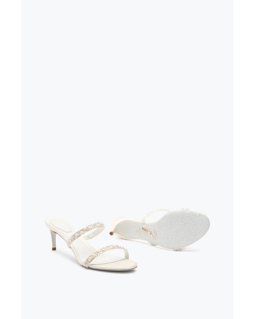 Rene Caovilla White Pearl Mule 60