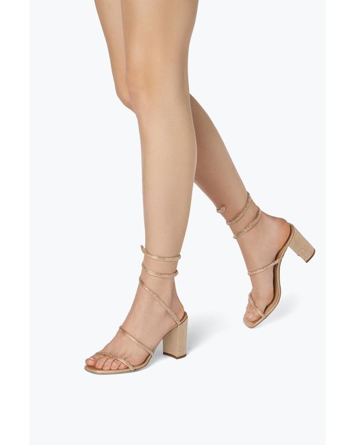 Rene Caovilla White Cleo Crystal Sandal 80