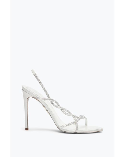 Rene Caovilla White Braid Ivory Sandal 105