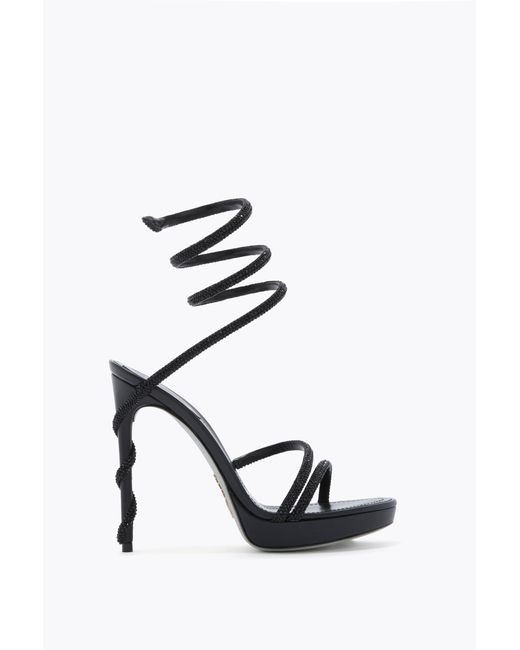 Rene Caovilla White Margot Platform Sandal 120