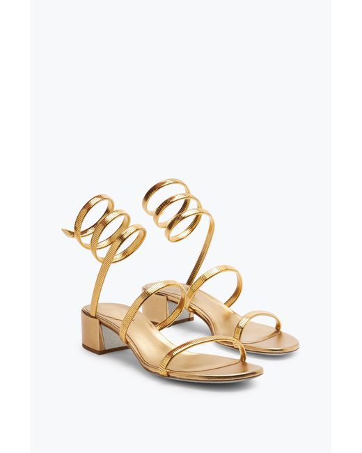 Rene Caovilla Juniper Metallic Sandal 40