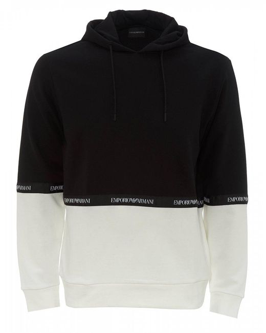mens black armani hoodie