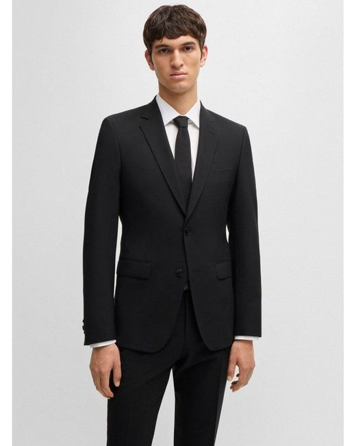 Boss Black H-huge 2 Piece Slim Wool Suit for men