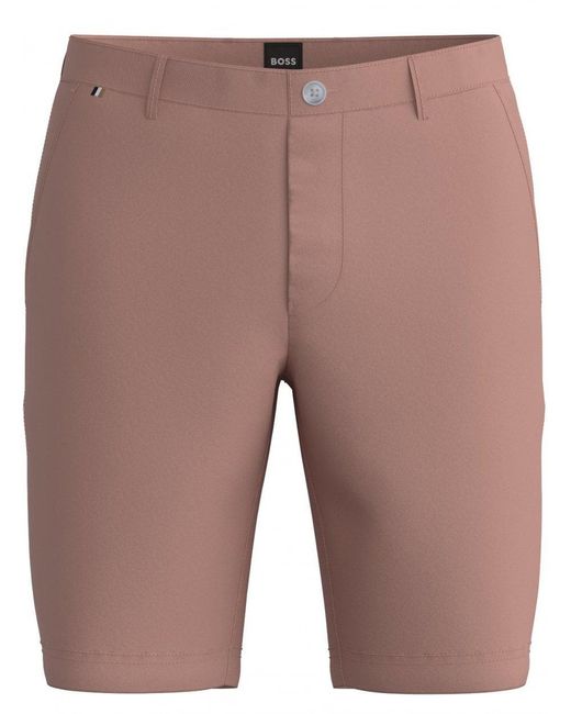 Boss Pink Slice Stretch Slim Fit Shorts for men