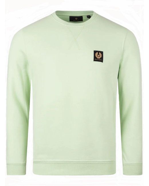 Belstaff Green Patch Logo Sweatshirt New Leaf for men