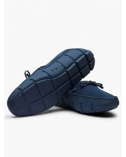 Swims Blue Braided Lace Loafer Navy for men