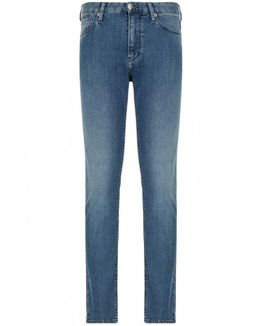 Emporio Armani Blue J06 Slim Comfort Jeans for men