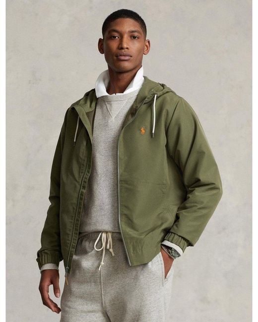 Polo Ralph Lauren Dark Sage Packable Water-repellent Hooded Jacket in Green  for Men | Lyst UK