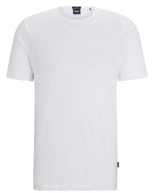 Boss Tiburt Linen T-shirt White for men
