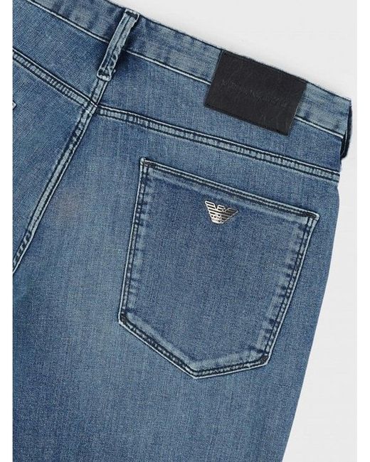 Emporio Armani Blue J06 Slim Comfort Jeans for men
