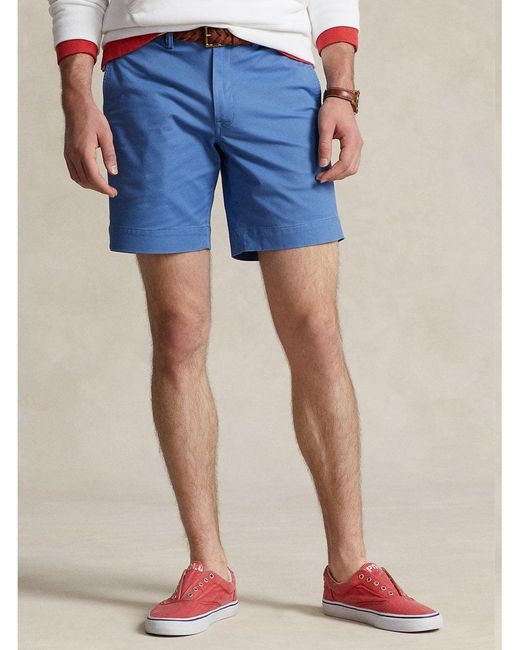 Polo Ralph Lauren Blue Bedford Chino Shorts Nimes for men