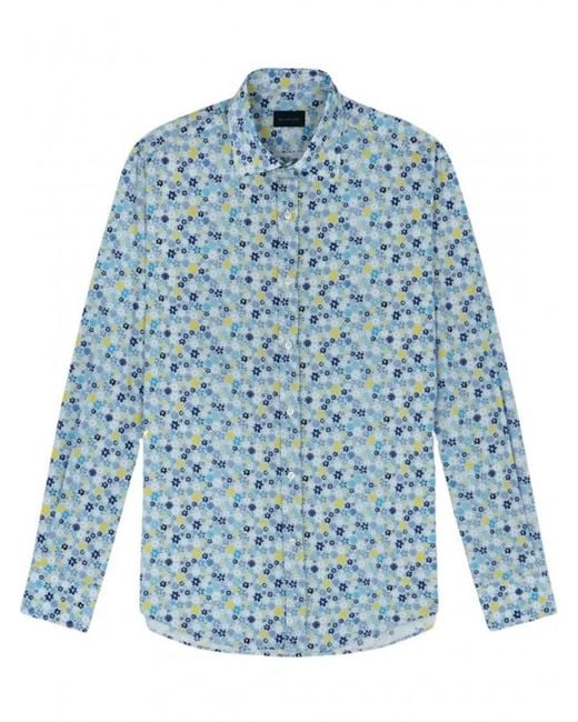 Paul & Shark Floral Print Shirt Multi Blue for men