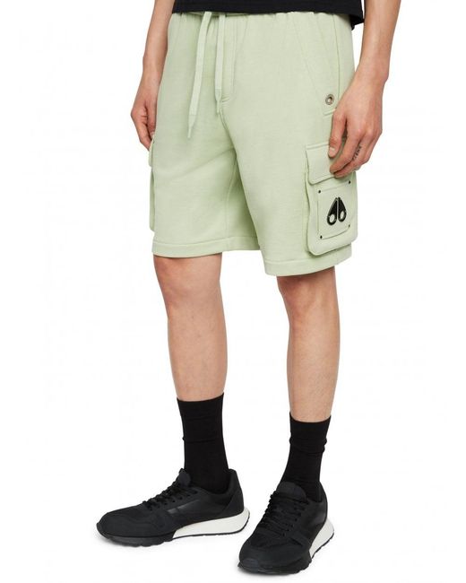 Moose Knuckles Green Hartsfield Cargo Shorts Mint for men