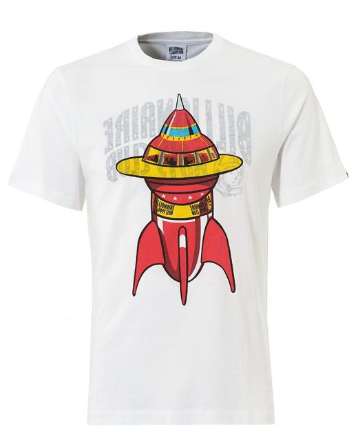 BBCICECREAM Spaceship T-shirt, Reversible White Tee for men