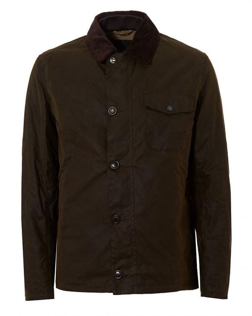 Barbour International Deck Waxed Olive Green Jacket in Green for Men Lyst