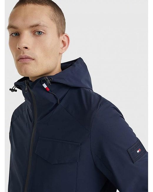 Tommy Hilfiger Desert Sky Th Tech Warm Hooded Jacket in Blue for Men | Lyst  UK