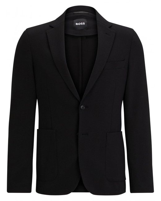 Boss Black P Hanry Micro Patterned Slim Jacket for men