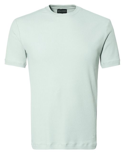 Emporio Armani Green Fine Rib T Shirt Verde for men