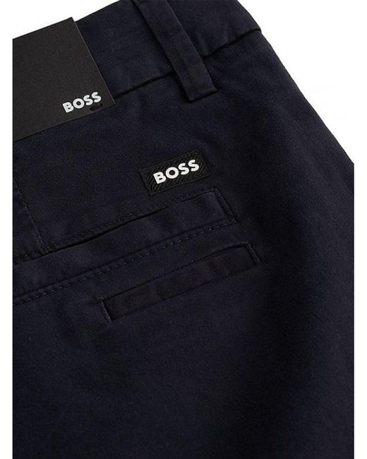 Boss Blue Kaiton Slim Fit Chino Trousers Dark for men