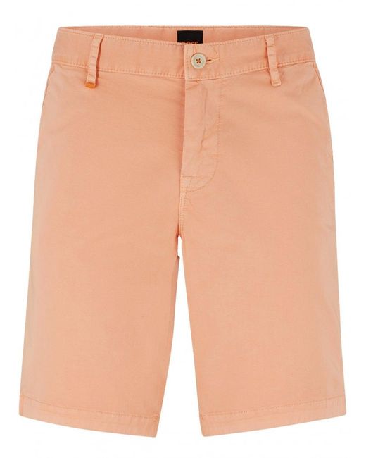 Boss Natural Schino Slim Shorts Light Pastel Orange for men