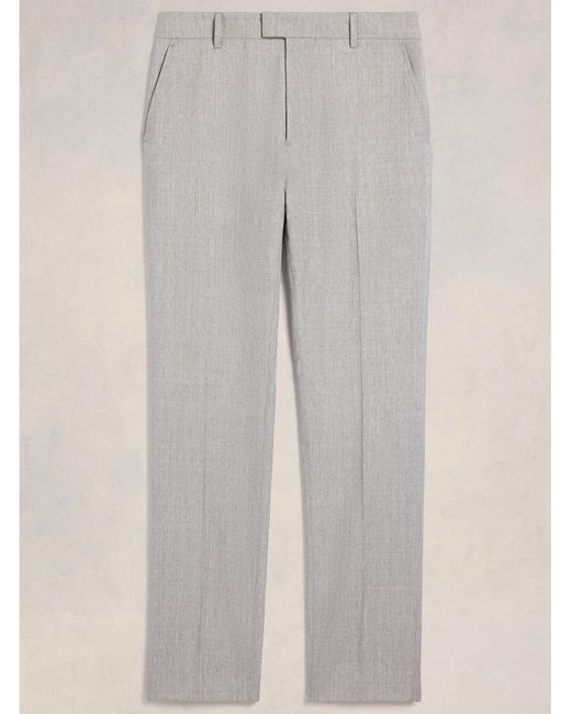 AMI Gray Tailored Wool Pleat Front Trousers Light Heather for men