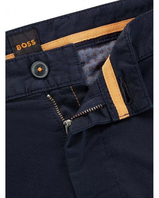 Boss Blue Stretch Slim Chino Shorts Dark for men