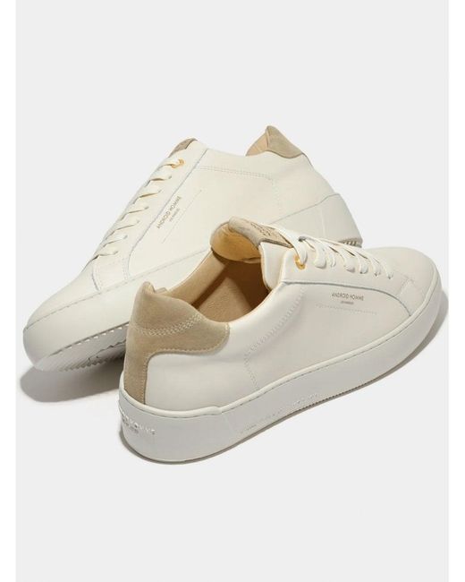Android Homme White Zuma Antique Suede Trainer for men