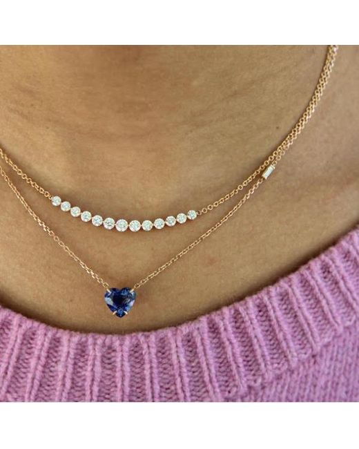 Anita Ko Crescent Diamond Necklace In 