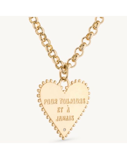 Pour Tujours Heart Coin Necklace 