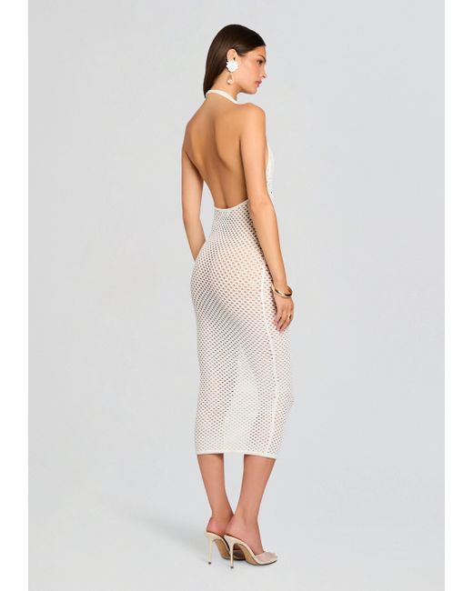 SER.O.YA White Mags Crochet Midi Dress