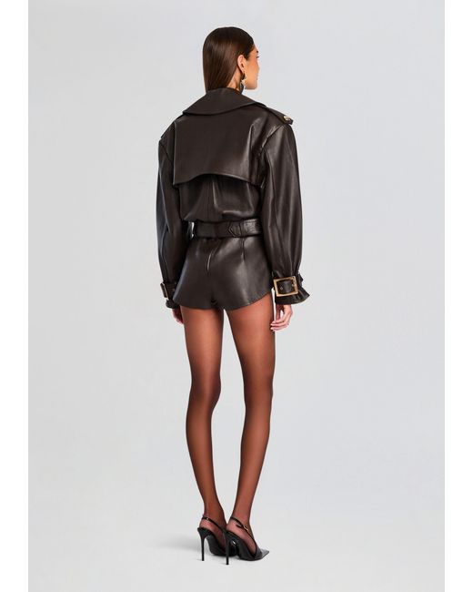 retroféte Black Malene Leather Jacket