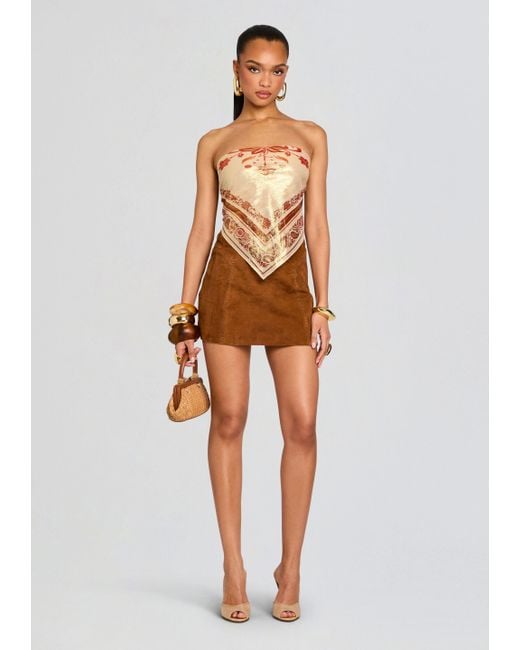 retroféte Brown Noelle Silk Top
